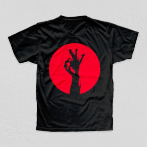 Yo Spotlight design on black tee.