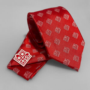 Phi Nu Pi tie, hankie and lapel pin.